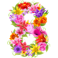 Floral Picture Number Free Download Image PNG Image