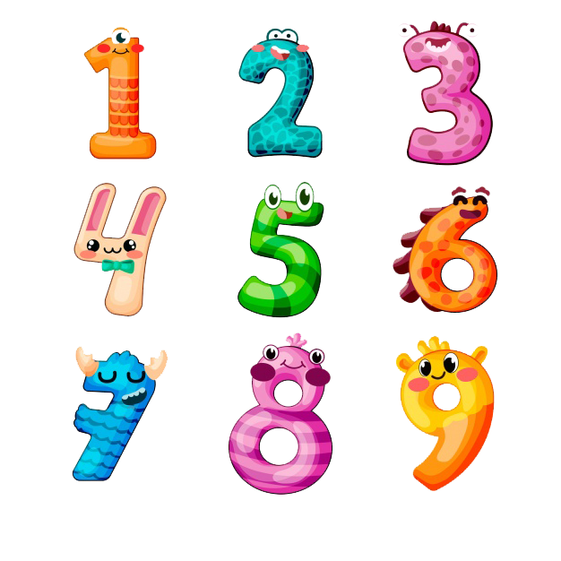 1 To Number Free Photo PNG Image