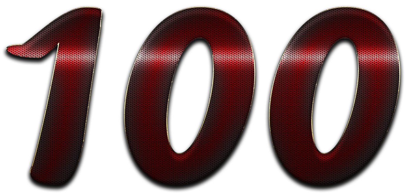 100 Number PNG Download Free PNG Image
