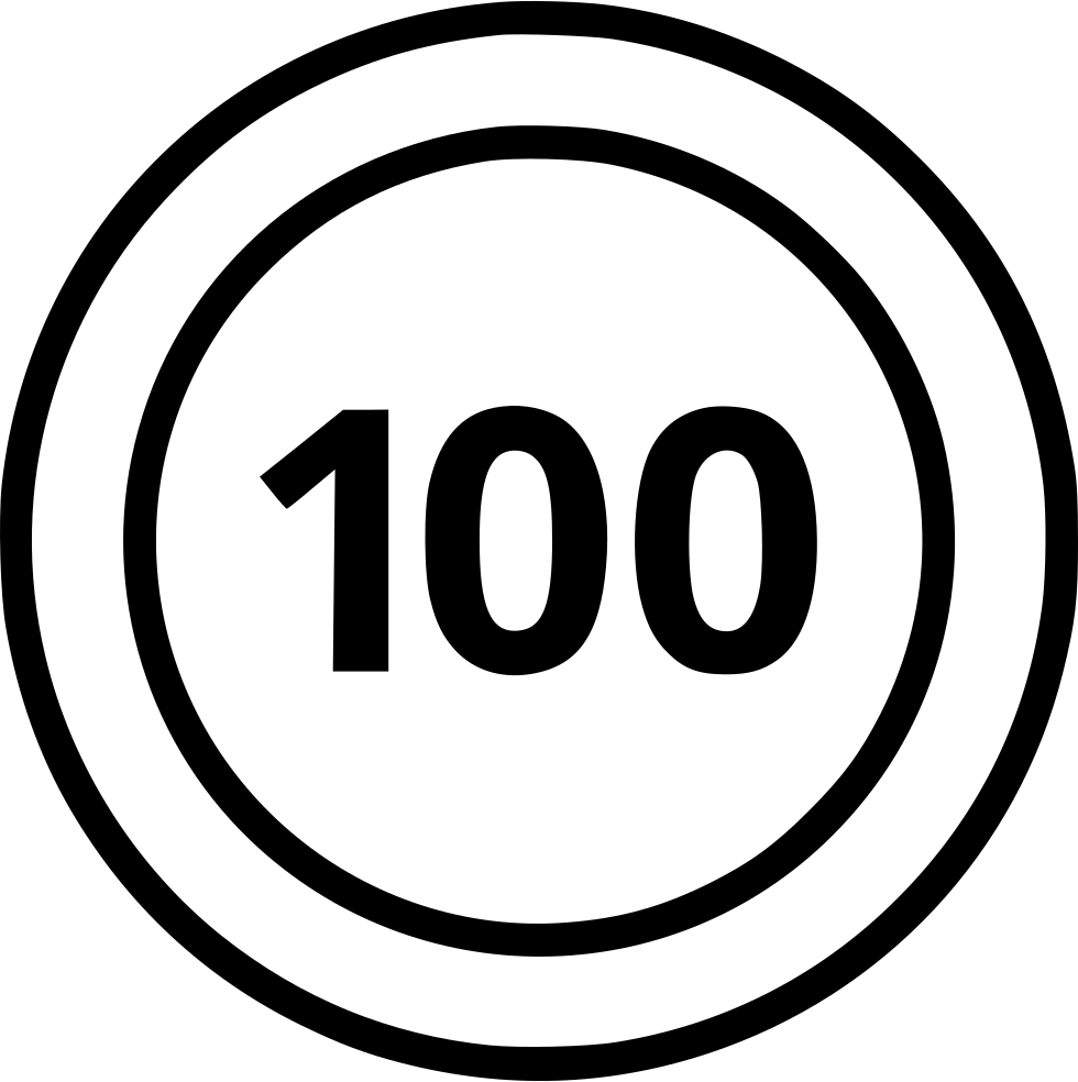 100 Number PNG Image High Quality PNG Image