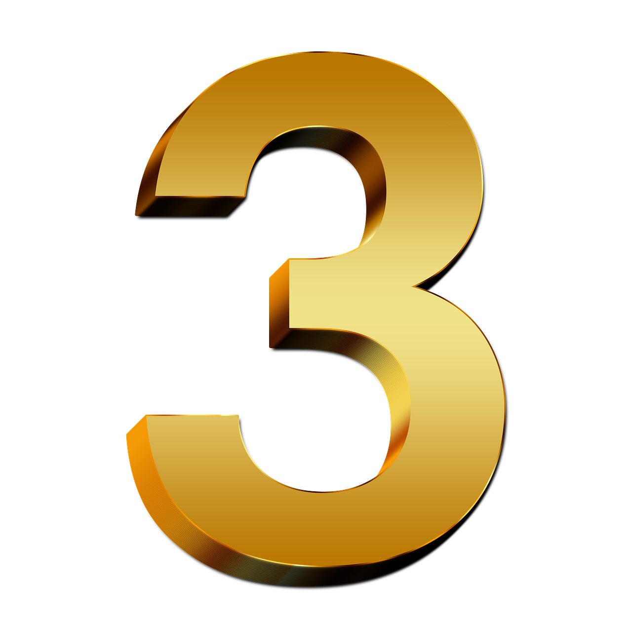 3 Number Png Transparent PNG Image