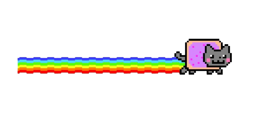 Rainbow Nyan Photos Cat Free HD Image PNG Image