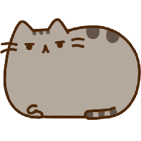 Brown Medium Sticker Pusheen Cat Sized To PNG