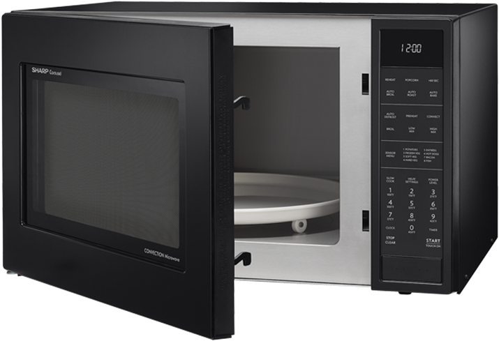 Sharp Black Oven Microwave PNG Image High Quality PNG Image