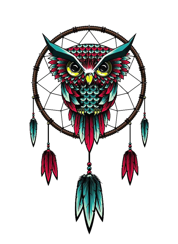 Owl Dreamcatcher Wallpaper T-Shirt China Wind PNG Image