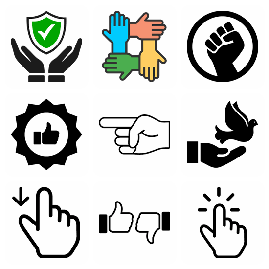 Gestures icon pack preview