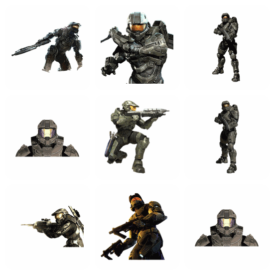 Halo PNG pack preview