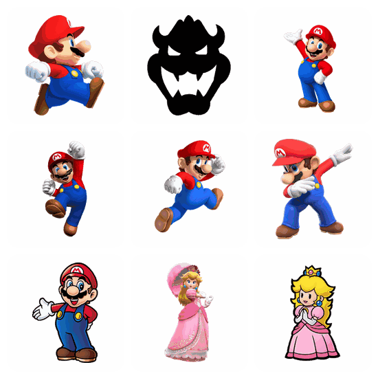 Mario PNG pack preview