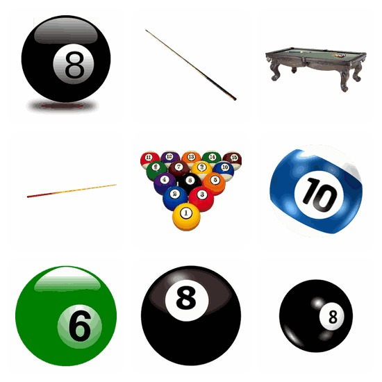 Pool Game PNG pack preview
