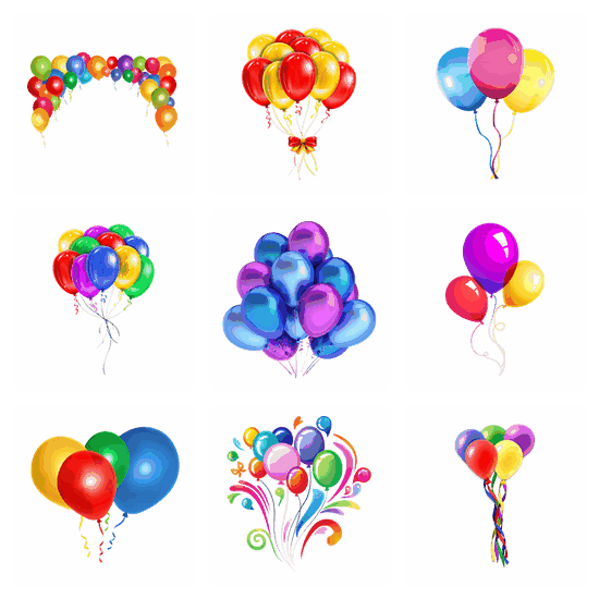 Balloons PNG pack preview