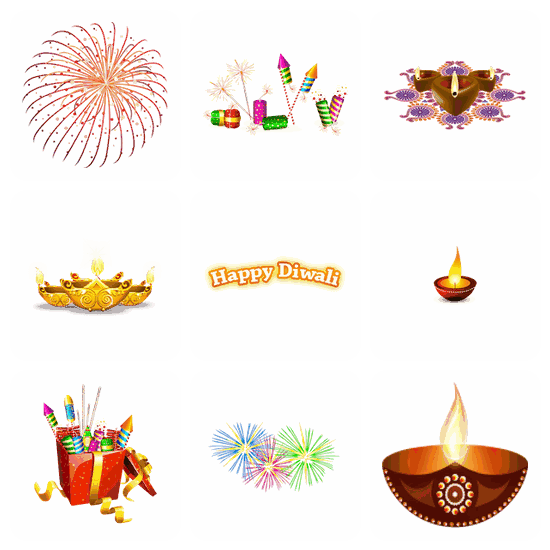 Diwali PNG pack preview