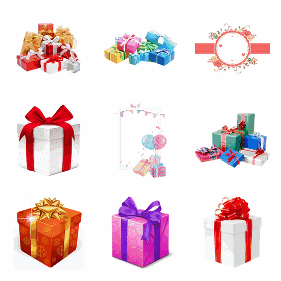 Gift PNG pack preview