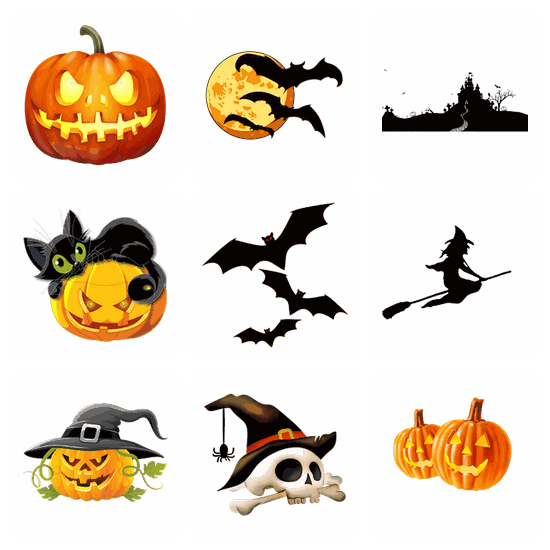 Halloween PNG pack preview