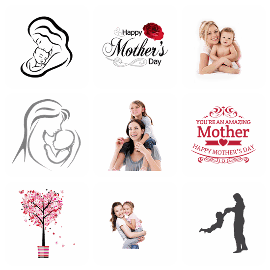 Mothers Day PNG pack preview