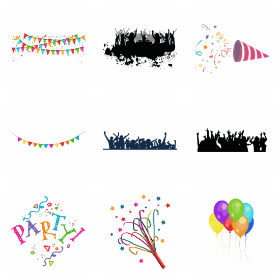 Party PNG pack preview