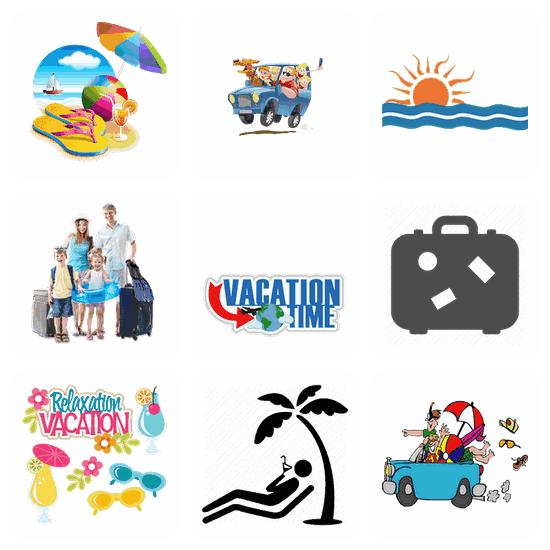 Vacation PNG pack preview