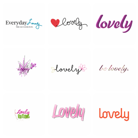 Lovely Text PNG pack preview