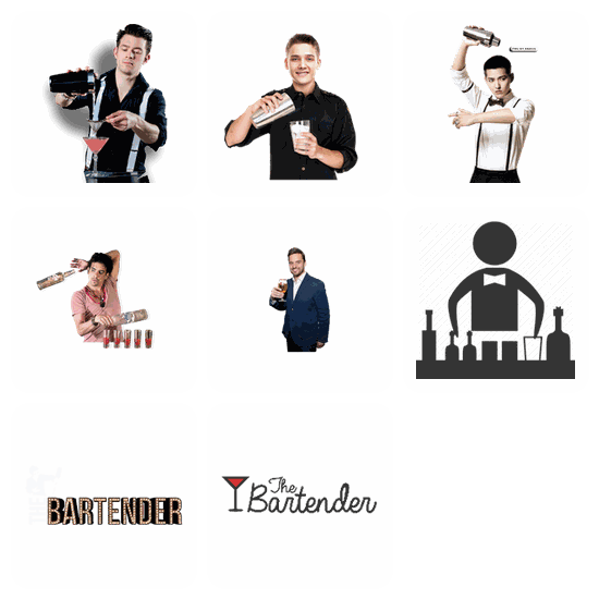 Bartender PNG pack preview