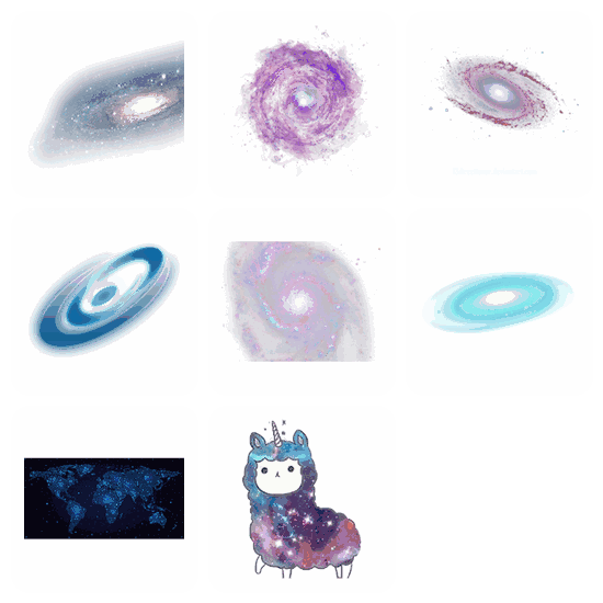 Galaxy PNG pack preview