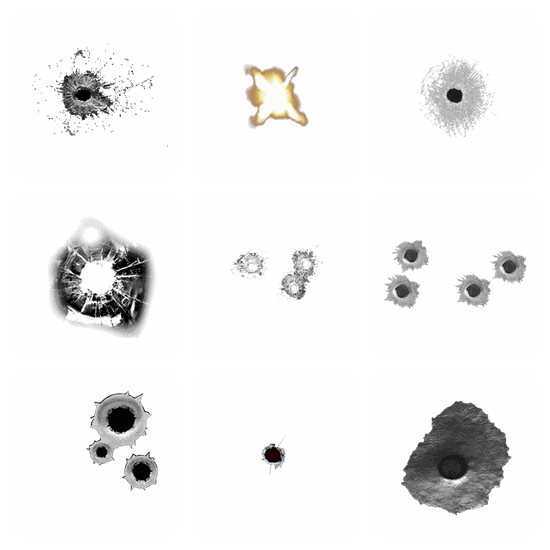 Gunshot PNG pack preview