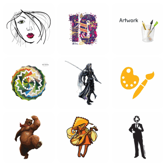 Artwork PNG pack preview