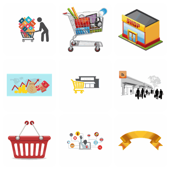 Retail PNG pack preview