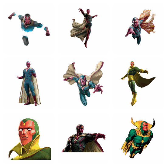 Marvel Vision PNG pack preview