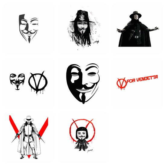 V For Vendetta PNG pack preview