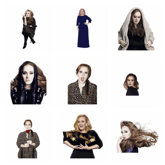Adele PNG pack preview