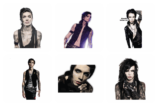 Andy Biersack PNG pack preview