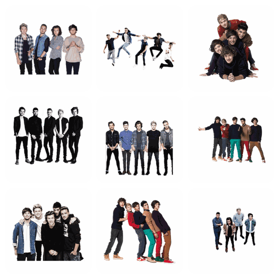One Direction PNG pack preview