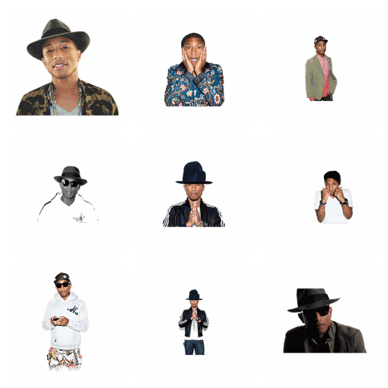 Pharrell Williams PNG pack preview
