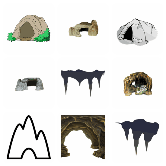 Cave PNG pack preview