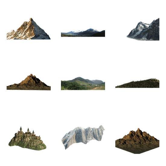 Mountain PNG pack preview