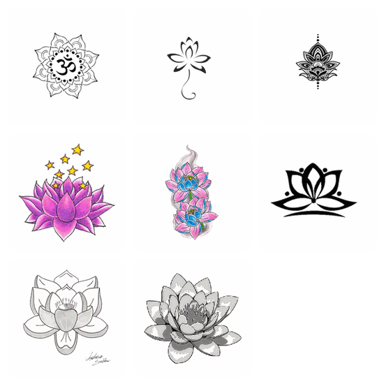 Lotus Tattoos PNG pack preview