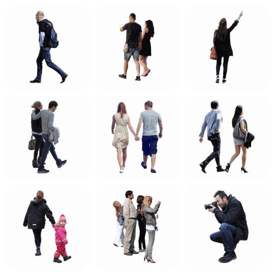 People PNG pack preview