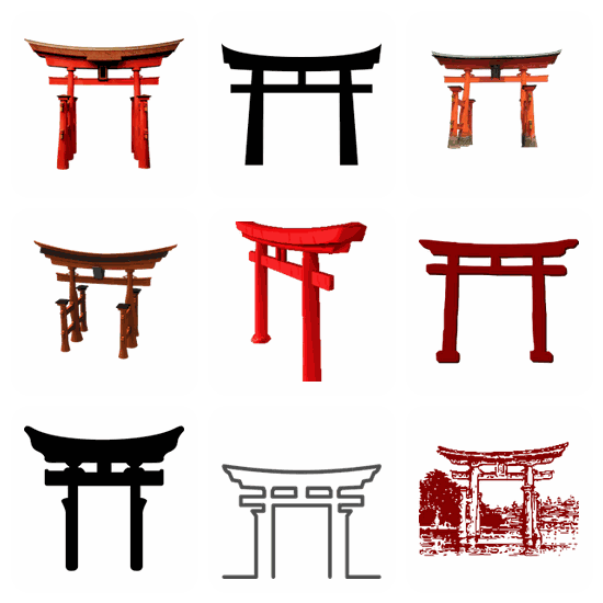 Torii Gate PNG pack preview