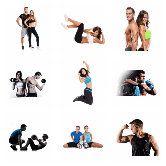 Fitness PNG pack preview