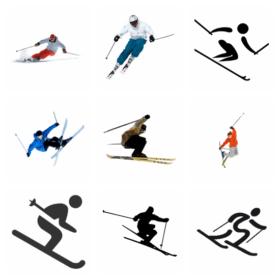 Skiing PNG pack preview
