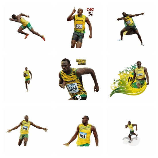 Usain Bolt PNG pack preview