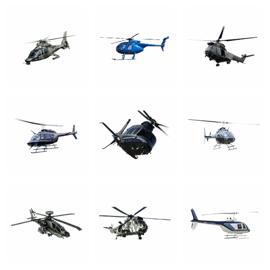 Helicopter PNG pack preview