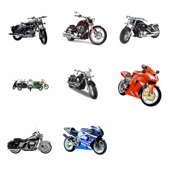 Motorcycle PNG pack preview