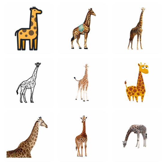 Giraffe PNG pack preview