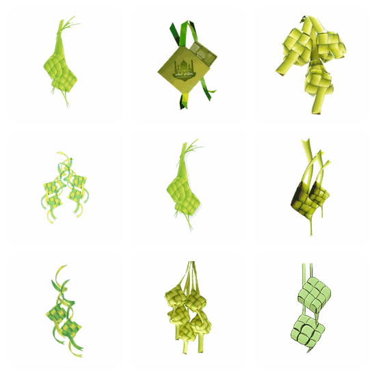 Ketupat PNG pack preview