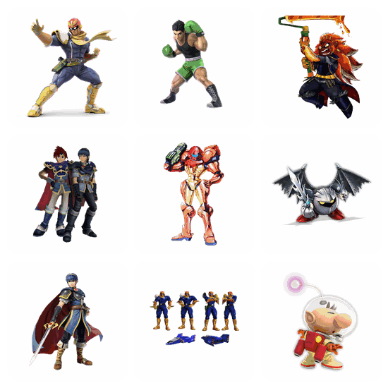 Super Smash Bros PNG pack preview