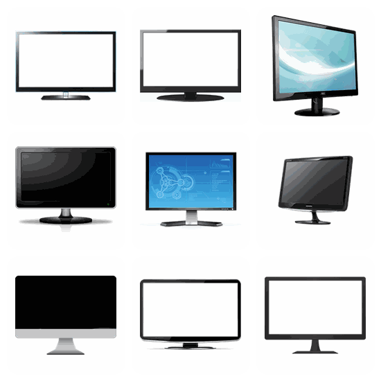 Monitors PNG pack preview
