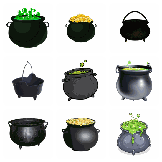 Cauldron PNG pack preview