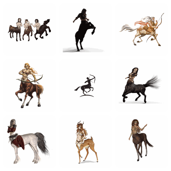 Centaur PNG pack preview