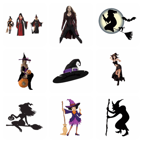 Witch PNG pack preview