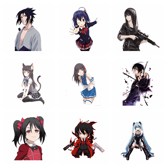 Anime PNG pack preview